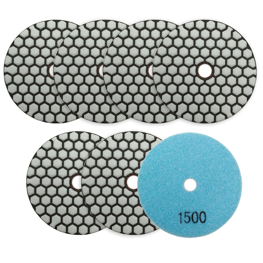 BRSCHNITT B dry Diamond polishing pads 4" 7pcs/set Polishing Granite Marble Ceramic Artifical Stone Sanding Disc