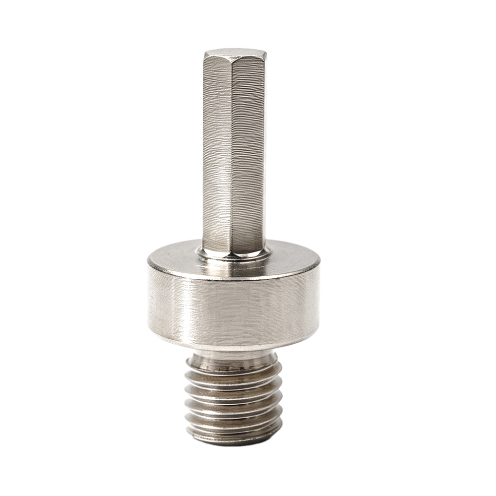 BRSCHNITT Adapter M10 oder M14 oder 5/8"-11 Außengewinde auf 3/8 Sechskantschaft 1 Stück oder 2 Stück für Bohrkronen. Hochwertiger Stahl