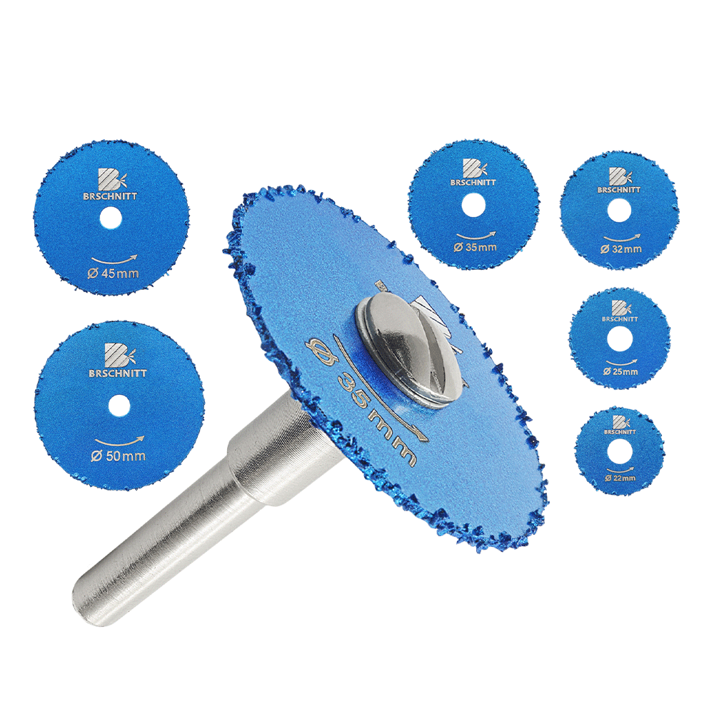 BRSCHNITT 6pcs Mini Saw Blade Set 22-50mm Wood Cutting Disc for Wood Plastic Rubber Cutting Rotary Tool