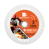 BRSCHNITT Diamond Metal Cutting Disc 75-125mm for Stainless Steel Iron Pipe Tube Vacuum Brazed