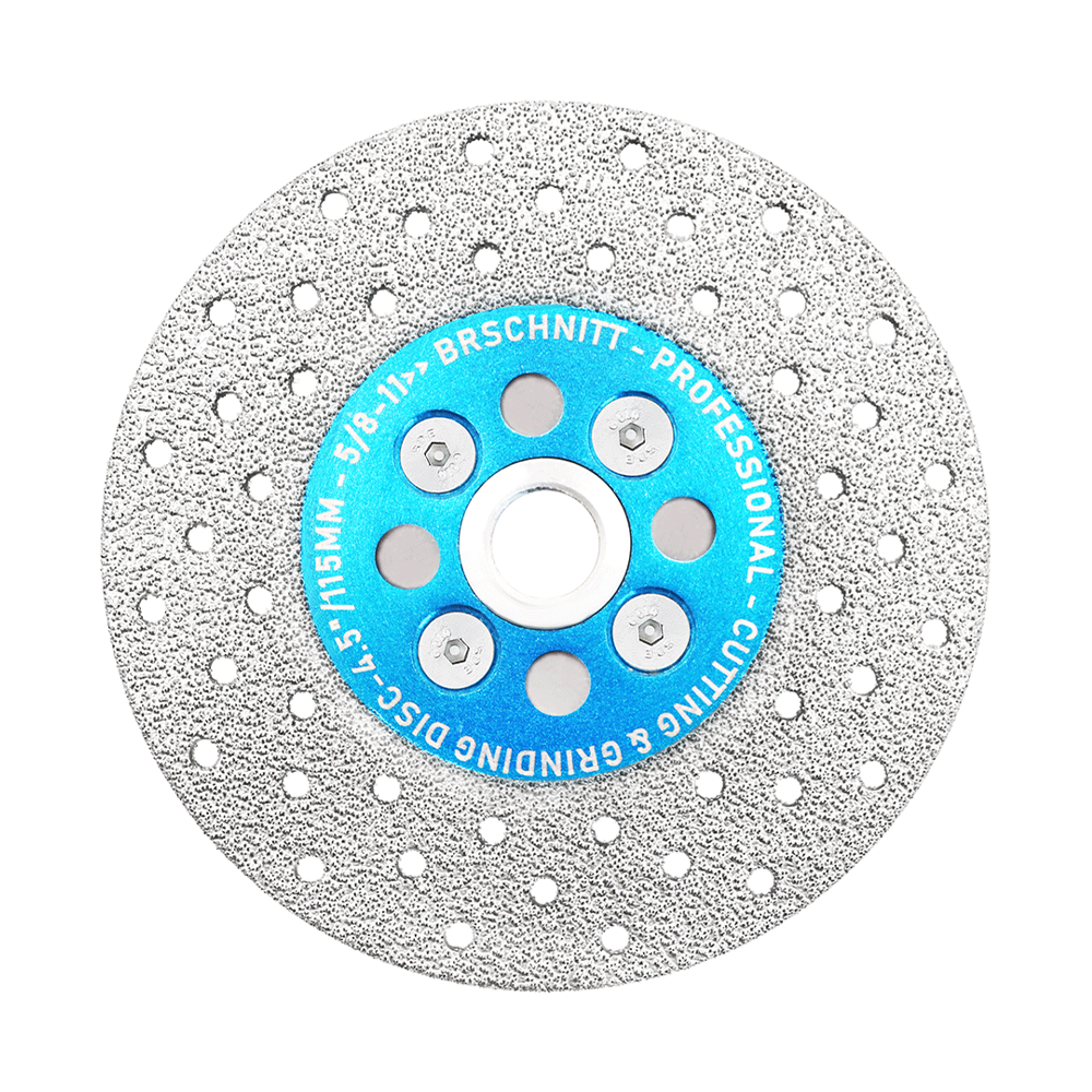 BRSCHNITT Diamant-Schleifsägeblätter, 1 Stück oder 2 Stück, Durchmesser 4"/4,5"/5" für Marmor, Granit, Stein, Fliesen, Beton, vakuumgelötete Trennscheibe, 5/8"-11 Gewinde