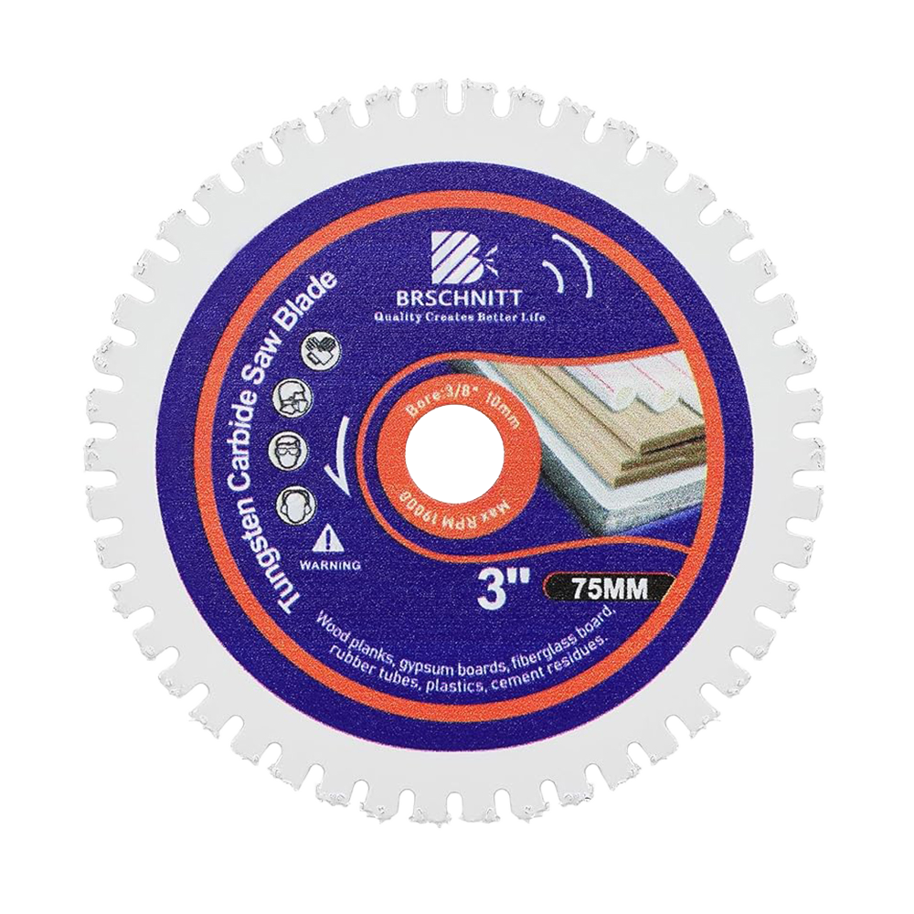 BRSCHNITT Brazed Carbide Saw Blade 75-125mm for Wood with Nails Plastic Rubber Cutting