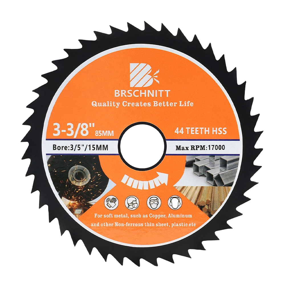 BRSCHNITT HSS Circular Saw Blade 85mm 44 Tooth for Soft Metal Aluminum Copper Cutting