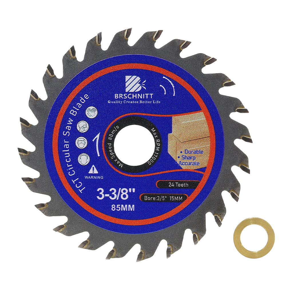 BRSCHNITT TCT Circular Saw Blade Carbide Tipped Set 75-85mm for Wood Plastic PVC