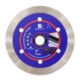 BRSCHNITT Dry & Wet Use Diamond Tile Saw Blade 75mm Continuous Rim Set for Ceramic Tile Marble Granite