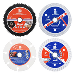 BRSCHNITT 75mm 3“ Diamond Saw Blade Set 4pcs with 10mm Arbor for Cutting Tile Stone Concrete Granite Marble
