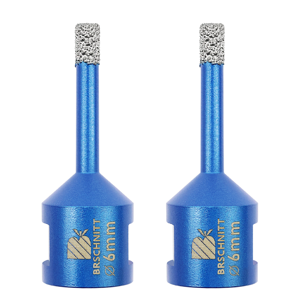 BRSCHNITT M14 Thread Diamond Dry & Wet Hole Saw Set 6-12mm for Marble Granite Tile Vacuum Brazed