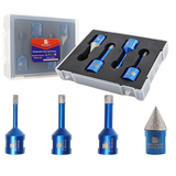 BRSCHNITT M14 Diamond Drill Bit Set 6-10mm with 20mm Chamfer Bit for Tile Porcelain Granite Marble