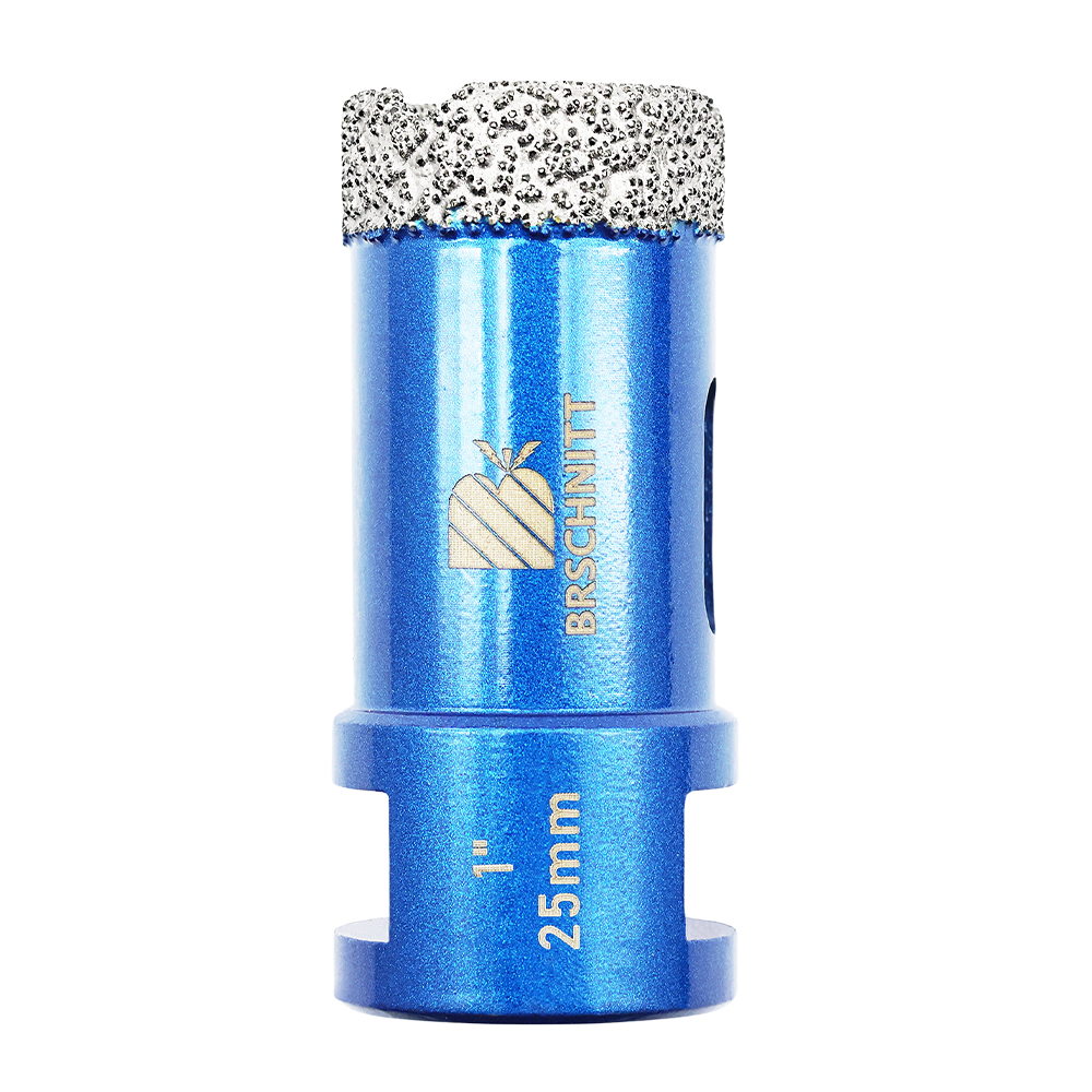 Foret diamanté BRSCHNITT brasé sous vide, 1/2 pièce de diamètre 25 mm, pour scie cloche pour granit, marbre, céramique, porcelaine, carrelage, filetage 5/8"-11