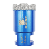BRSCHNITT 5/8"-11 Thread Diamond Dry & Wet Hole Saw 1/4"-6" for Ceramic Porcelain Vacuum Brazed