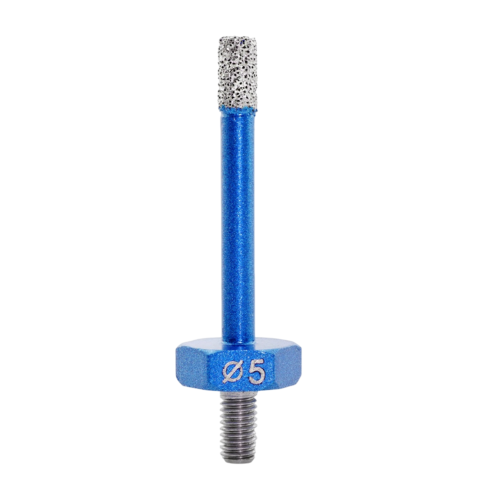 BRSCHNITT M5 Thread Diamond Dry Core Drill Bit 5-10mm for Porcelain Tile Granite Marble Vacuum Brazed