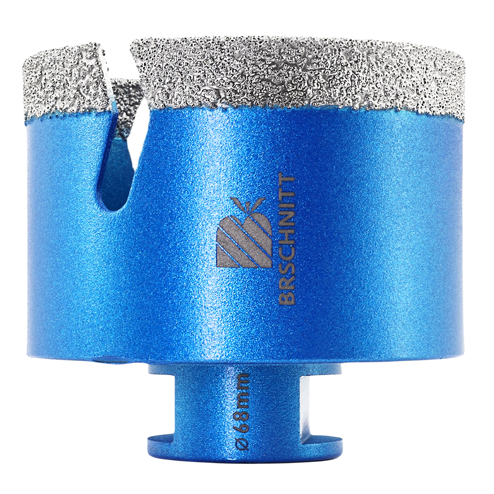 BRSCHNITT M14 Thread Diamond Dry & Wet Hole Saw with Lightning Teeth 25-68mm for Porcelain Tile Granite Marble