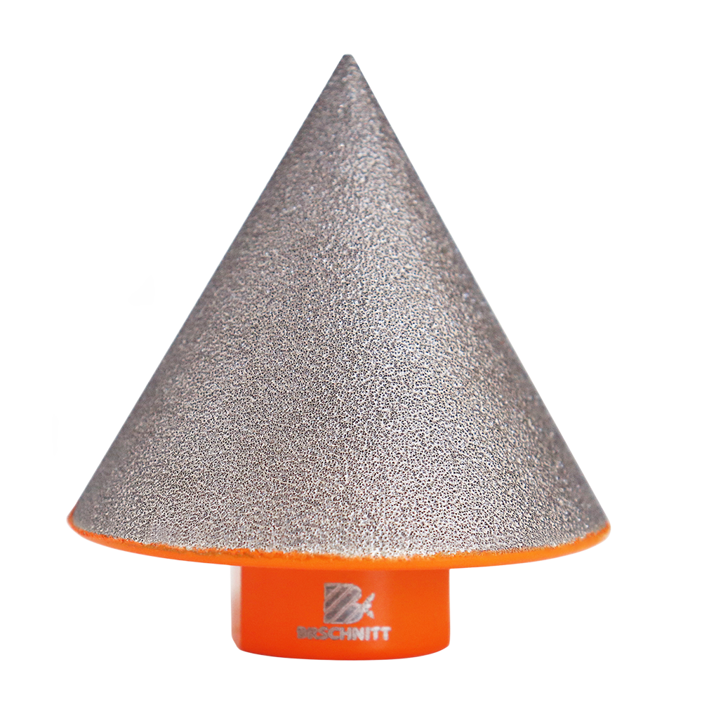 BRSCHNITT Diamant-Abschrägungs-Fasenfräser, vakuumgelötet, 1 Stück oder 2 Stück, Durchmesser 50 mm, zum Vergrößern, Formen und Abschrägen vorhandener Löcher, für Fliesen, Porzellan und Keramik