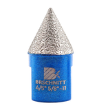 BRSCHNITT Diamant-Abschrägungsfräser, vakuumgelötet, 1 Stück, Durchmesser 20/35/50/82 mm, zum Vergrößern und Formen der Abschrägung vorhandener Löcher, Porzellan, Keramik, Fliesen, Marmor