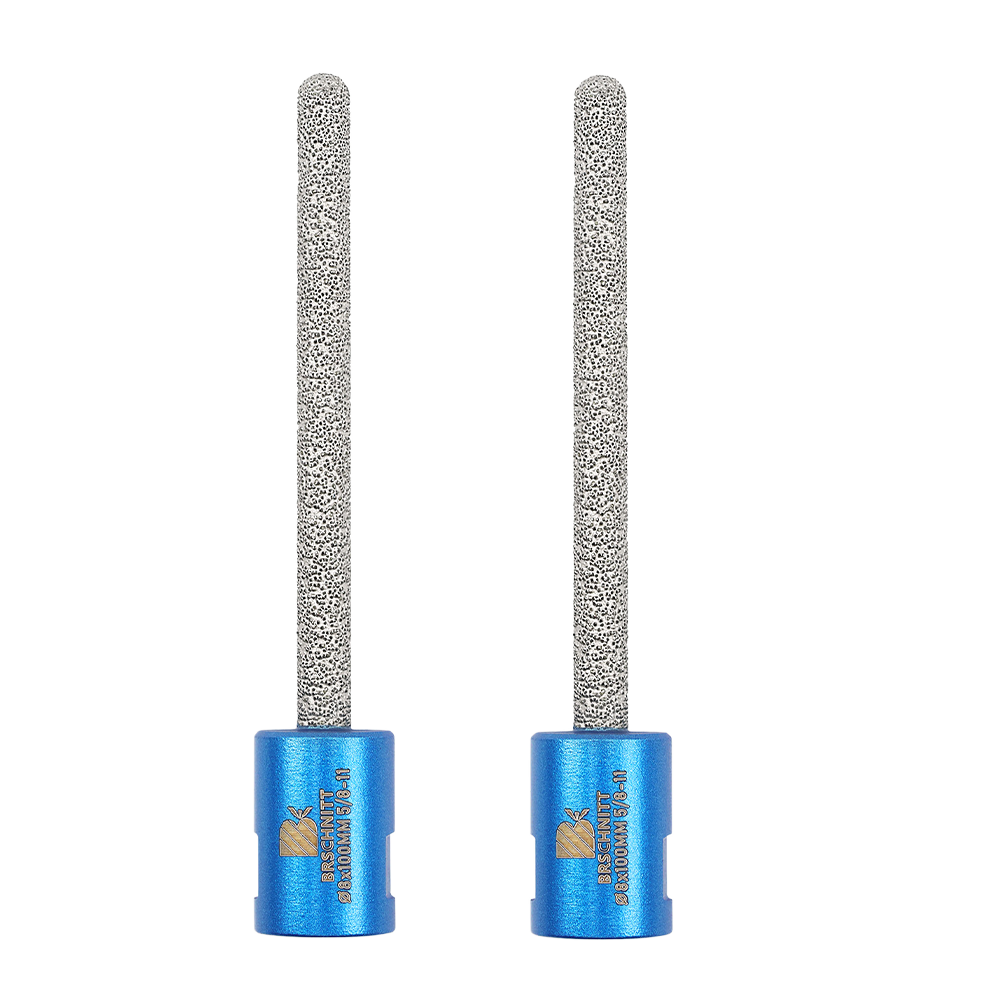 BRSCHNITT Diamant-Mörtelfräser, runder Griff, 2 Stück, Durchmesser 7,2 mm, Mörtelfräser, Fugenfräser, Granit, Marmor, Beton, Mauerwerk, Stein, vakuumgelöteter Bohrer
