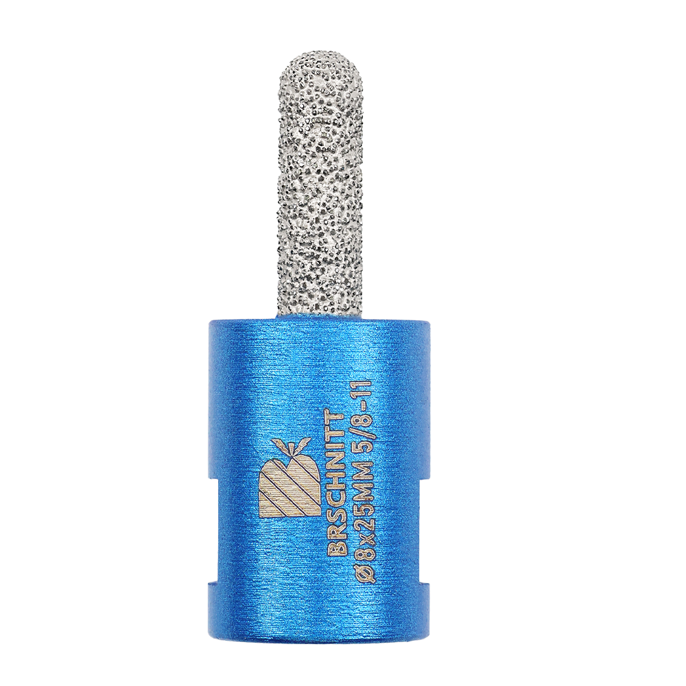 BRSCHNITT Diamant-Mörtelfräser, vakuumgelötet, 1 Stück, Durchmesser 8 mm, Mörtelfräser, Fugenfräser, Granit, Mauerwerk, Stein, Marmor, Beton, Winkelschleifer