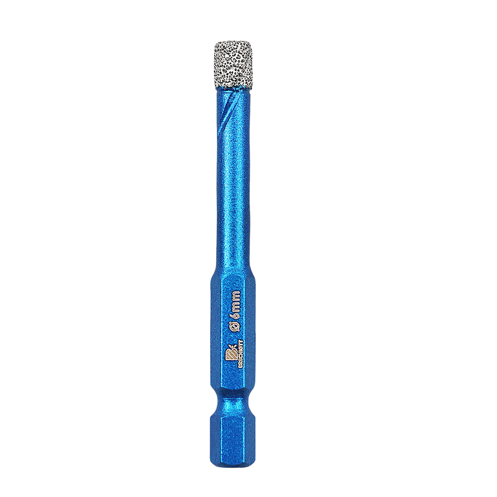 BRSCHNITT Quick-Fit Shank Diamond Dry Core Drill Bit 6-16mm for Ceramic Tile Granite Marble Vacuum Brazed