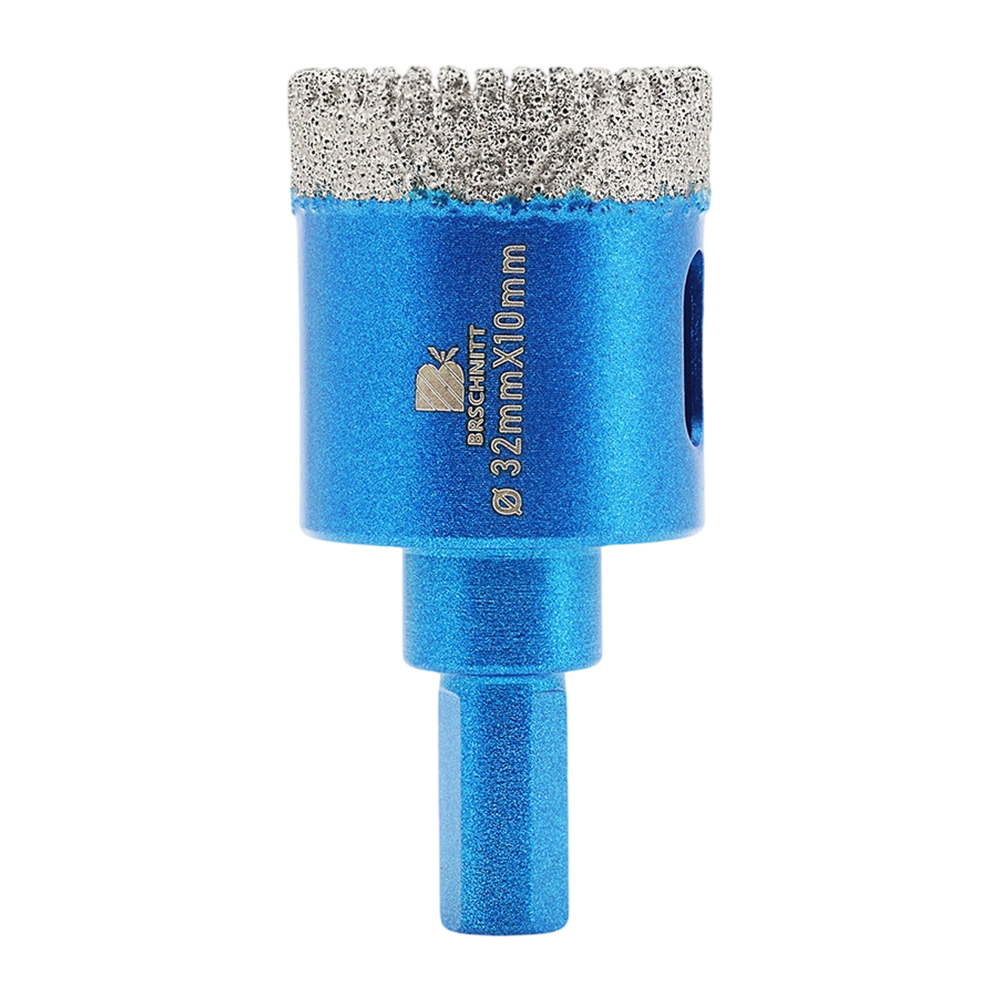BRSCHNITT Triangle Shank Dry Diamond Core Drill Bit 20-65mm for Porcelain Tile Ceramic Granite Marble