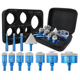 BRSCHNITT 11pcs Hex Shank Diamond Core Drill Bit Set 6-65mm Hole Saw with Spring for Ceramic Tile Marble