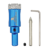 BRSCHNITT Triangle Shank Diamond Dry Hole Saw with Position Drill Bit 20-68mm for Ceramic Tile Vacuum Brazed