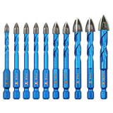BRSCHNITT Quick Change Shank Dry Carbide Drill Bit Set 10pcs 5-12mm for Ceramic Brick Marble Wood