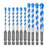 BRSCHNITT Hex Quick-Fit Shank Tungsten Carbide Tip Positioning Drill Bit Set 4-12mm for Concrete Brick
