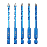 BRSCHNITT Quick Change Shank Carbide Eccentric Drill Bit Set 5-12mm for Porcelain Tile Ceramic Marble