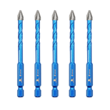 BRSCHNITT Carbide Tip Quick Shank Drill Bit Set 5-12mm for Wood Marble Plastic