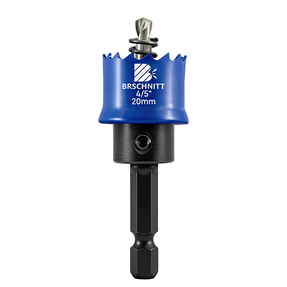 BRSCHNITT M42 Bi-Metal Hole Saw 20-32mm with Quick Change Hex Shank for Stainless Steel Metal Cutting