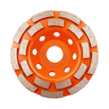 BRSCHNITT Sintered Double Row Diamond Grinding Cup Wheel 100-180mm for Concrete Granite Marble