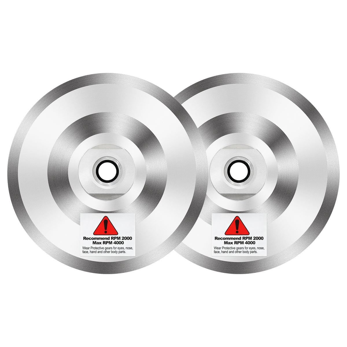 BRSCHNITT M14 & 5/8"-11 Thread Aluminium Backer Pad 3"-5" Hook and Loop Backing Pad for Diamond Polishing Pads