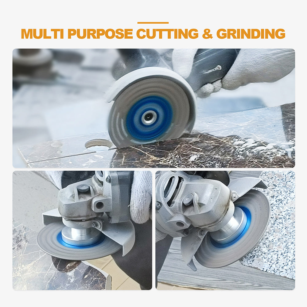 BRSCHNITT Diamond Cutting Grinding Saw Blades 1pc or 2pcs Dia 4"/4.5"/5" for Marble Granite Stone Tile Concrete Vacuum Brazed Cutting Disc 5/8"-11 Thread