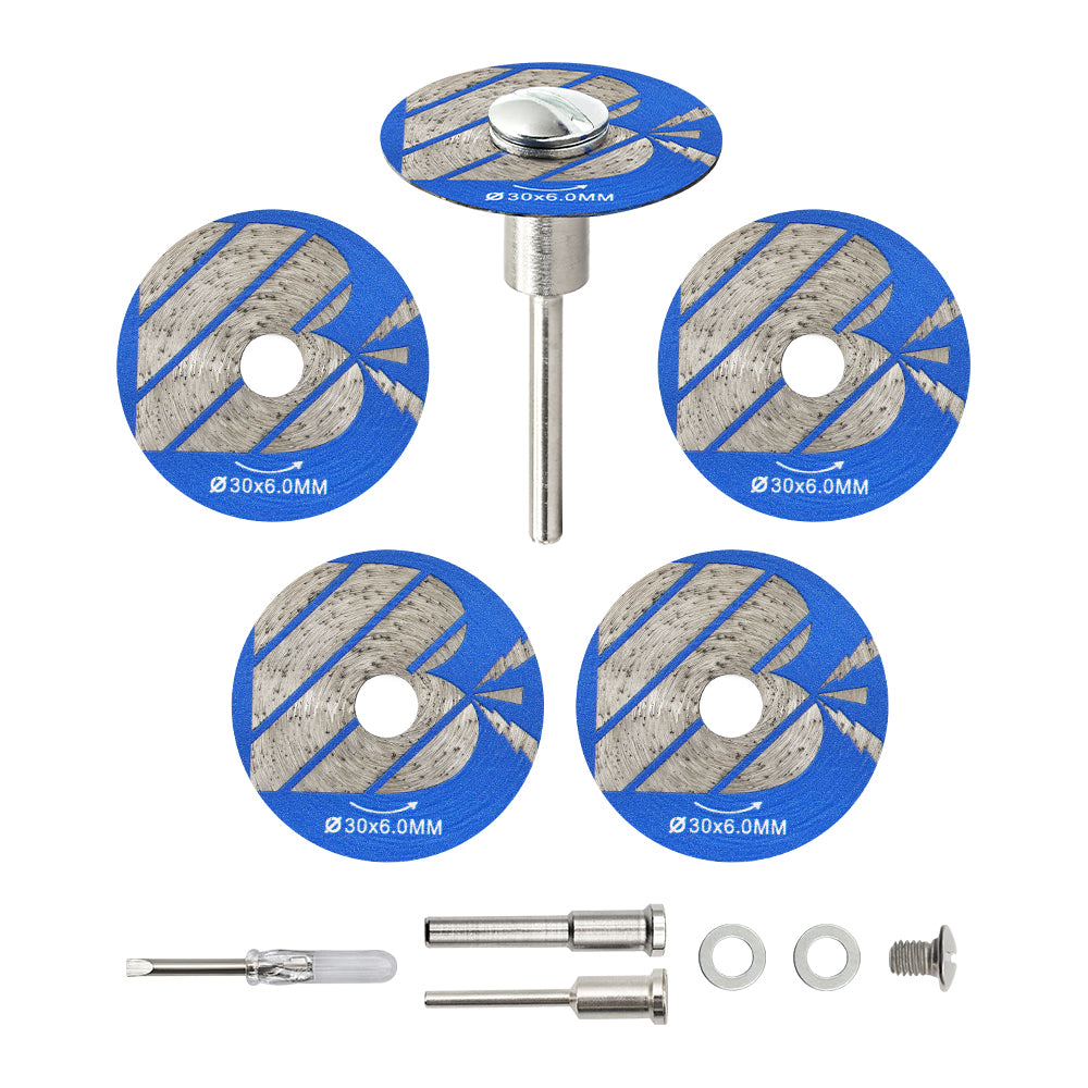 BRSCHNITT 5pcs 30MM Saw Blades  Sintered Continuous Cutter for Tile Porcelain Tile