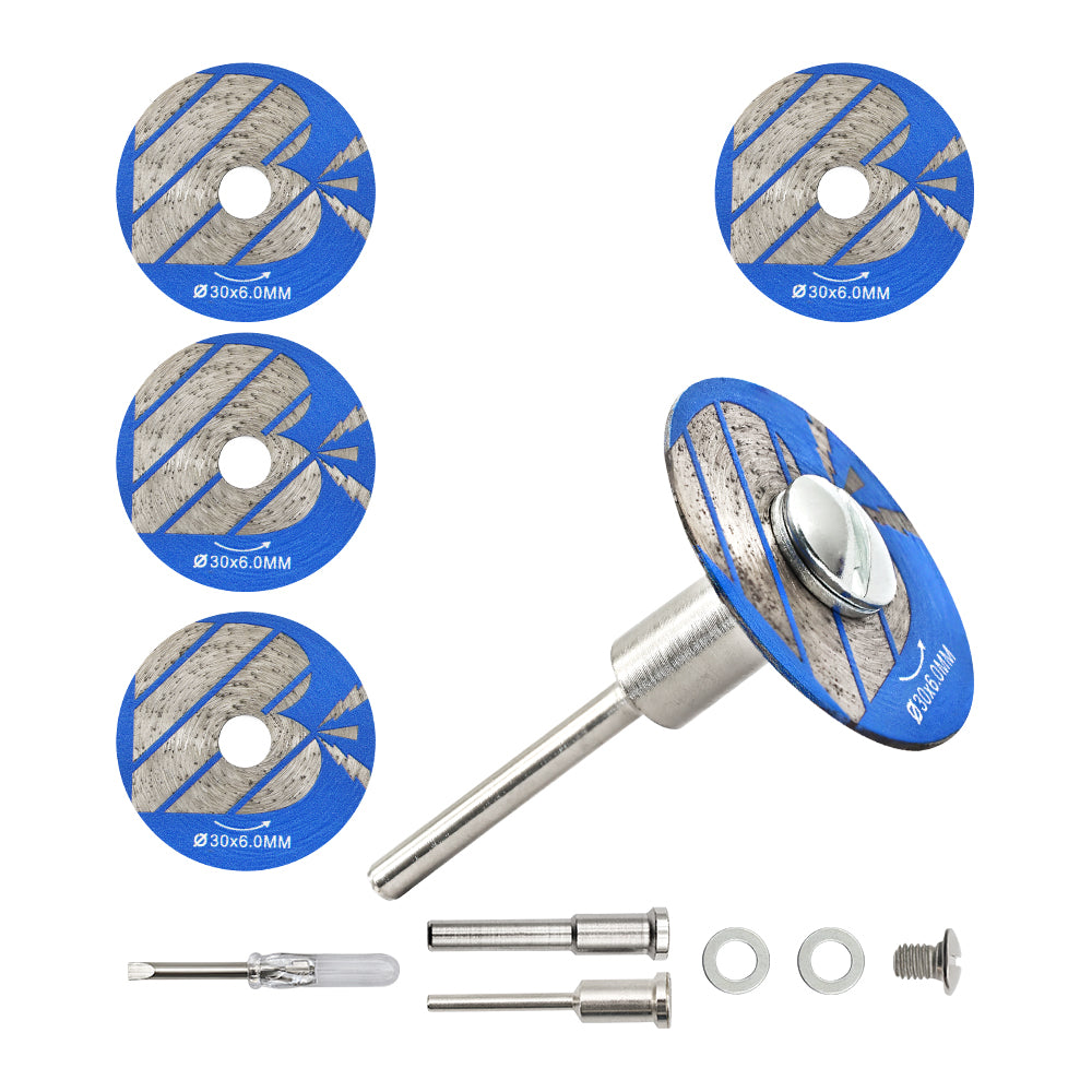 BRSCHNITT 5pcs 30MM Saw Blades  Sintered Continuous Cutter for Tile Porcelain Tile
