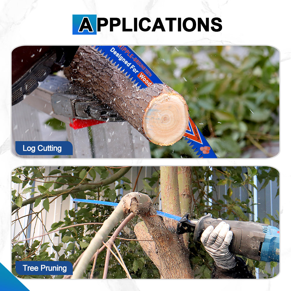 BRSCHNITT 4pcs/set 12 Inch Japanese Teeth Reciprocating Saw Blades 300mm For Wood Pruning Tree Trimming Plastic Pipe