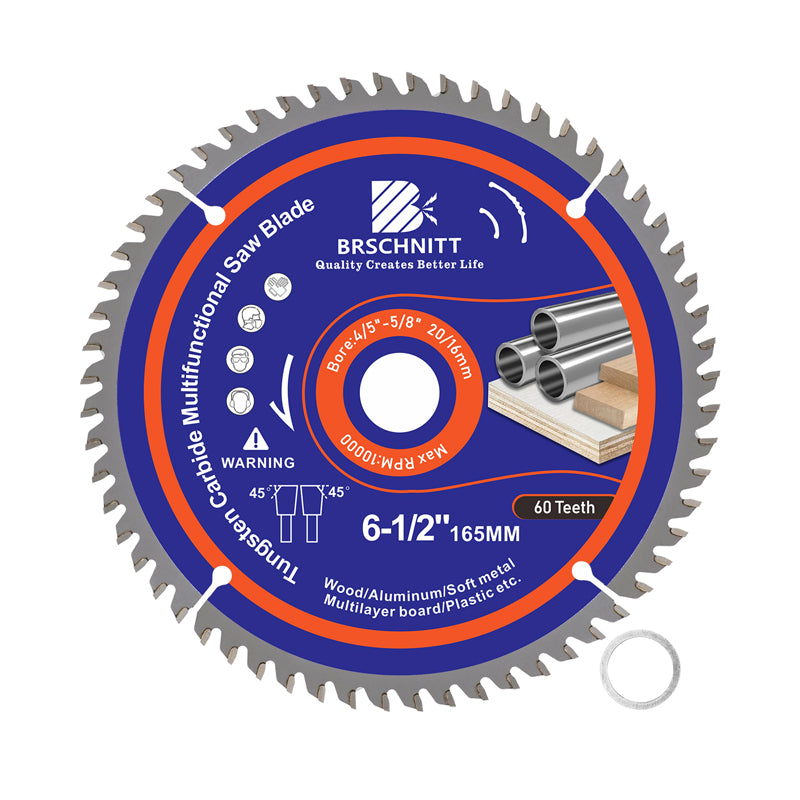 BRSCHNITT Wood Cutting Disc TCT Carbide Saw Dia 85 to 216mm Tipped Aluminium Plastic Saw Blades