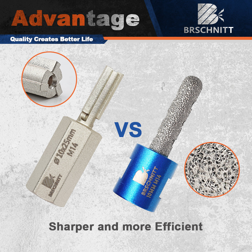 BRSCHNITT M14 & 5/8"-11 Carbide Mortar Raking Bit 10mm for Angle Grinder Brick Joint Removal