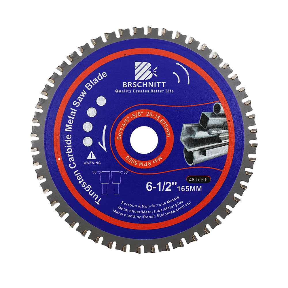BRSCHNITT 1/3/5pcs 165-365mm Metal Cutting Circular Saw Blade Tungsten Carbide Tipped TCT Saw Blades for Steel Stainless Steel Nickel Titanium Ferrous Metals Steel Pipe